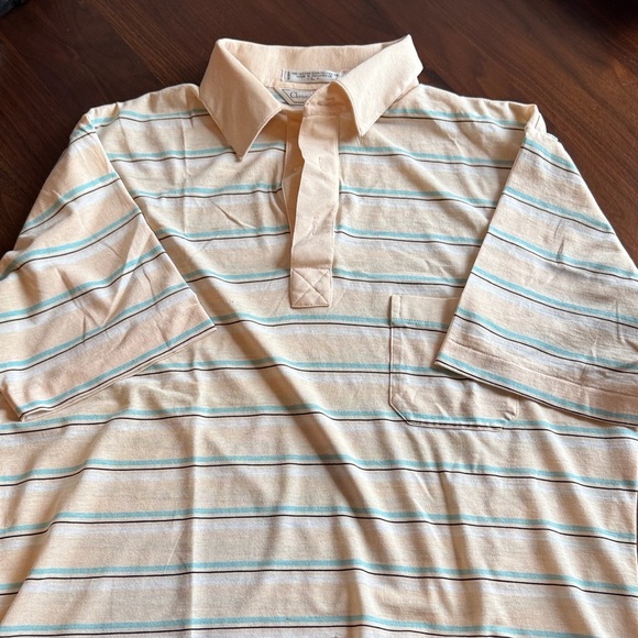 Christian Dior vintage and rare polo Men's Striped Tan Shirt large - Picture 4 of 5